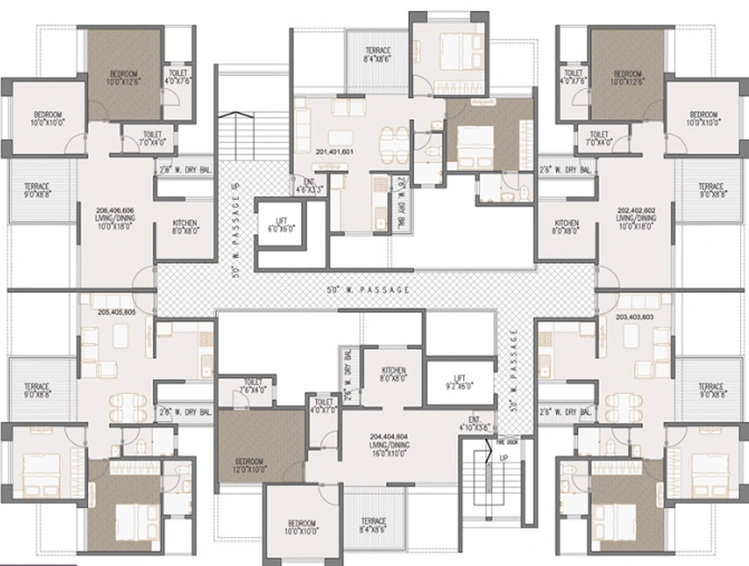 Floor Plan of DS Atulya Rachna in Thergaon, Pune - Image 119840