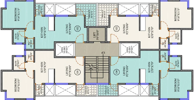 Floor Plan of Meghaswana Bhakti Orchid in Talegaon, Pune - Image 119846