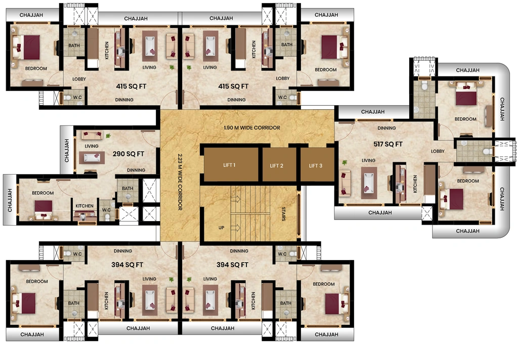 Floor Plan of Mauli Omkar 2B in Malad East, Mumbai - Image 333124