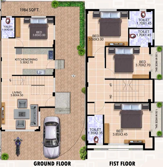 4 BHK House/Villa in Rohan Cherry Homes in Indira Nagar, Nashik - Image 835453