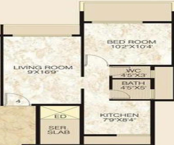 1 BHK Flat in Lakhani Skyways in Ulwe, Navi Mumbai - Image 843346