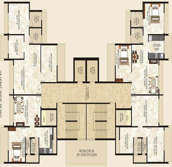 Floor Plan of Lakhani Skyways in Ulwe, Navi Mumbai - Image 246464