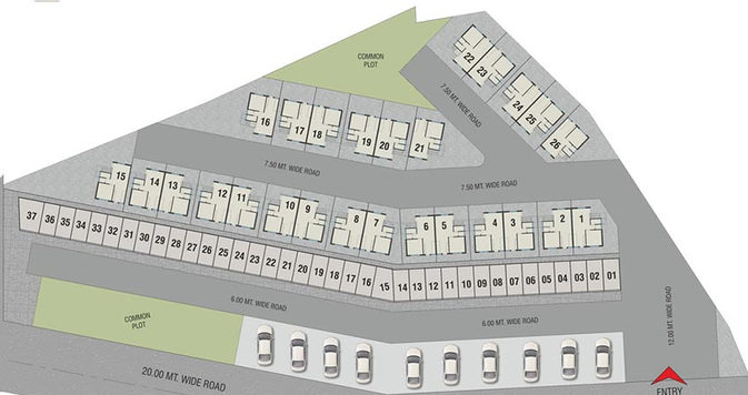 Master Plan of Kanha Krishna Residency in Tarsali, Vadodara - Image 230941