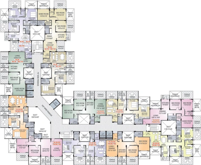 Floor Plan of Nirman Akash Raj in Ravet, Pune - Image 120034