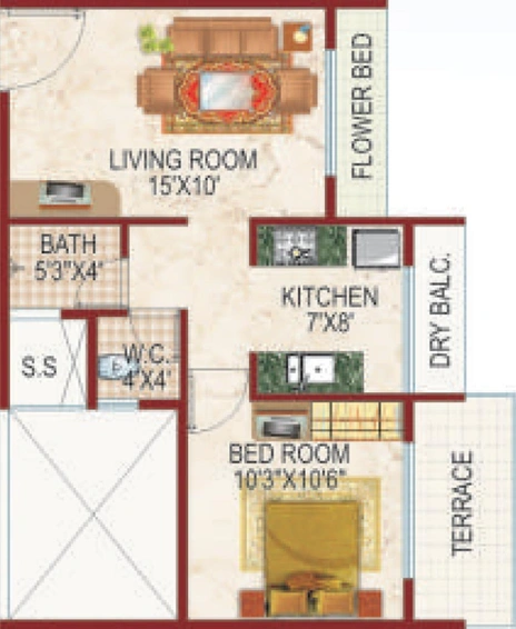 1 BHK Flat in Lakhani Blue Waves in Ulwe, Navi Mumbai - Image 843325