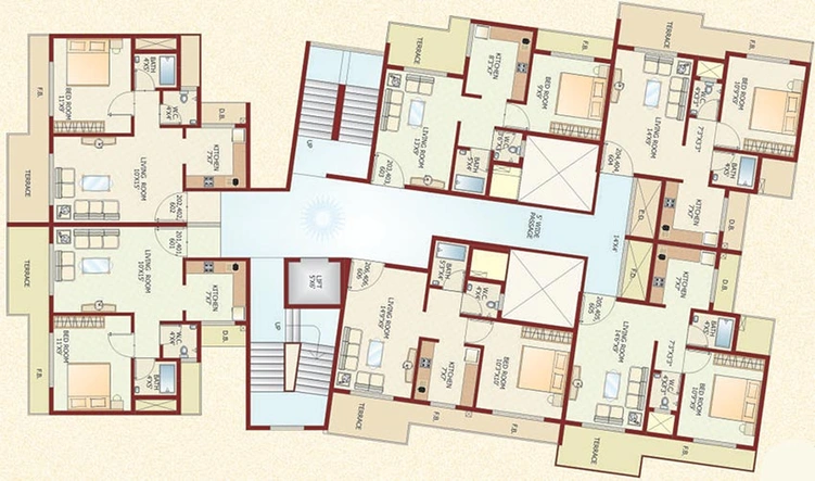 Floor Plan of Lakhani Oasis in Ulwe, Navi Mumbai - Image 246364