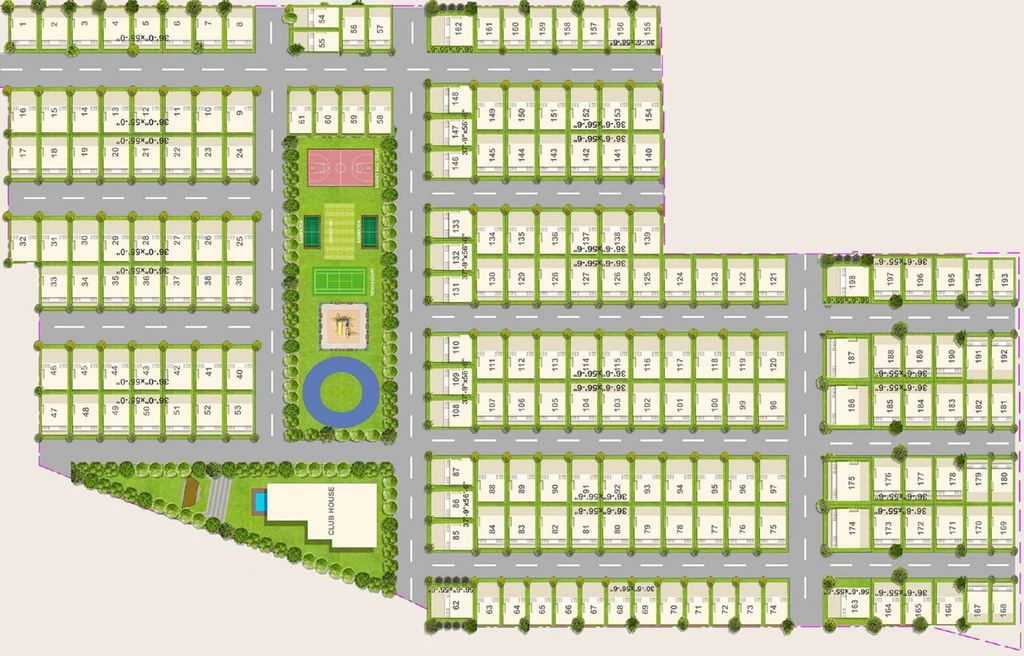 Master Plan of Abinandana Vrinda Villas in Kollur, Hyderabad - Image 226337