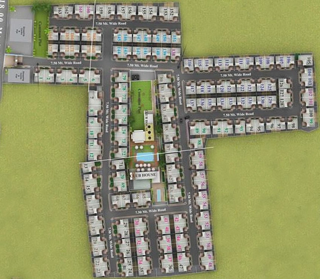 Master Plan of Aatmiya Kanha Residency in Maneja, Vadodara - Image 230339