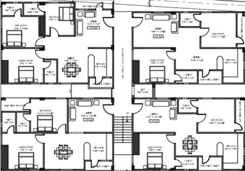 Floor Plan of Abinandana Akruthi in Puppalaguda, Hyderabad - Image 229746