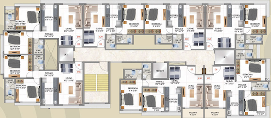 Floor Plan of Adityaraj Central in Ghatkopar East, Mumbai - Image 32653