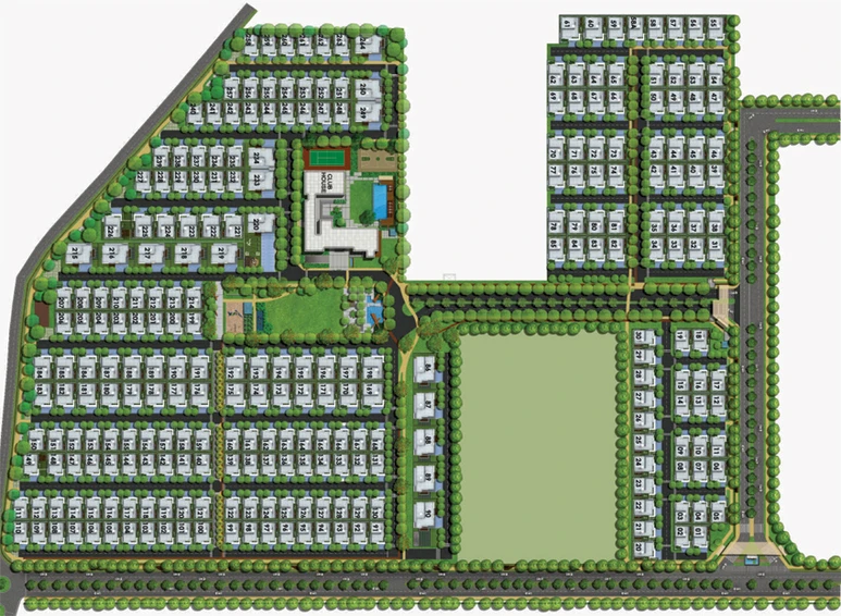 Master Plan of Rajapushpa Green Dale in Tellapur, Hyderabad - Image 119897