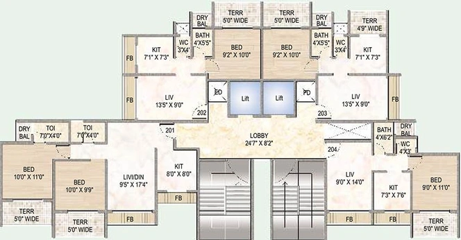 Floor Plan of Goodwill Pride in Panvel, Navi Mumbai - Image 240917