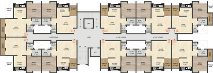Floor Plan of Meghaswana Bhakti Meera in Talegaon, Pune - Image 119925