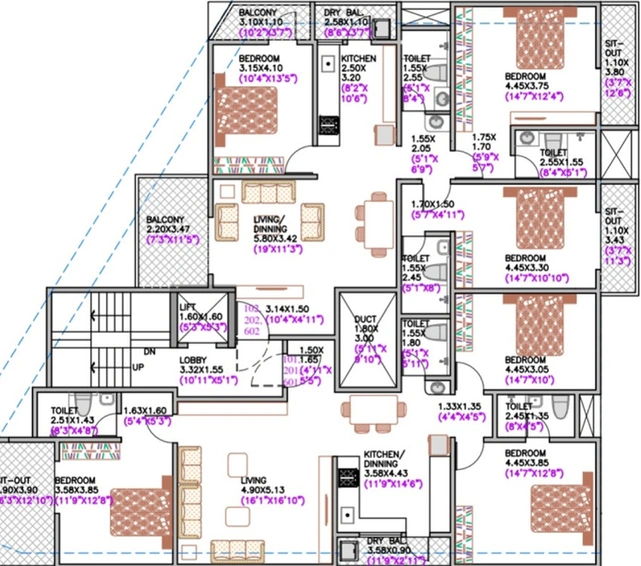 Floor Plan of Ranjekar Snehdeep in Parvati Darshan, Pune - Image 281875