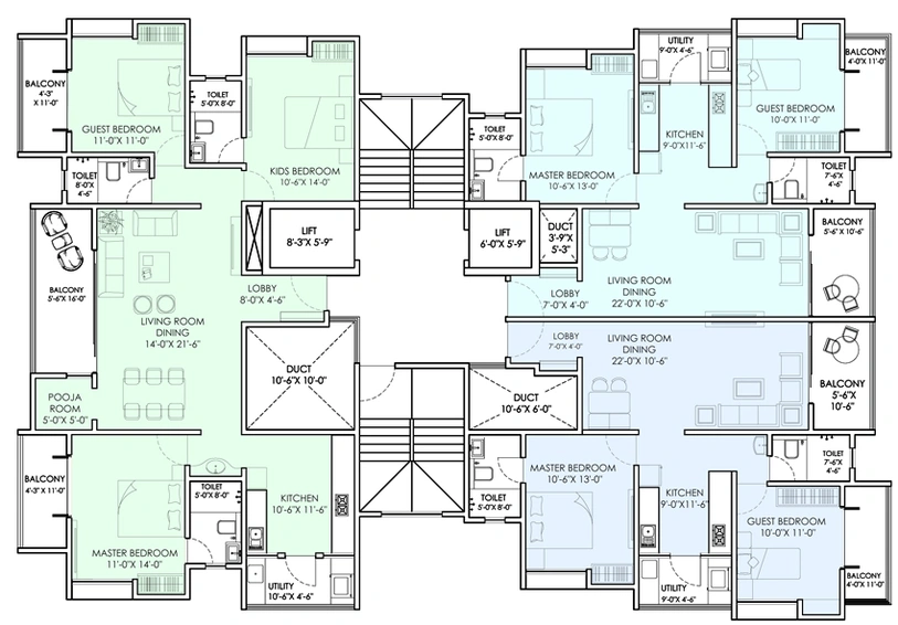 Floor Plan of Ranjekar Ratnankur in Kothrud, Pune - Image 281883