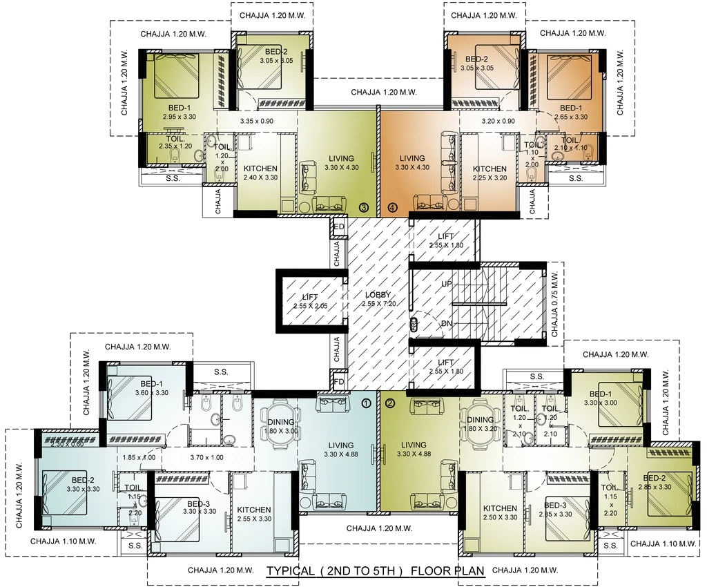 Floor Plan of Agrawals Armaan in Mankhurd, Mumbai - Image 326362