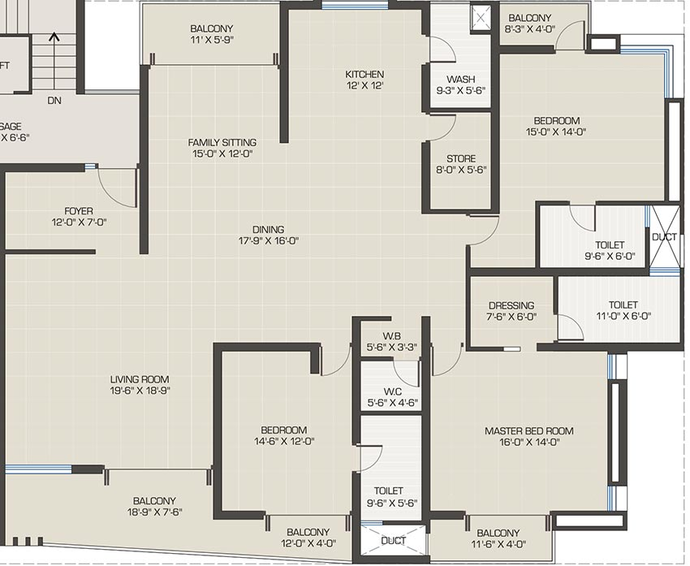 3 BHK Flat in Trisha Lotus Residency in Sevasi, Vadodara - Image 835761