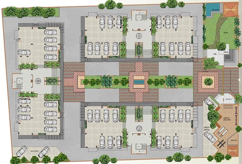 Master Plan of Trisha Lotus Residency in Sevasi, Vadodara - Image 231077