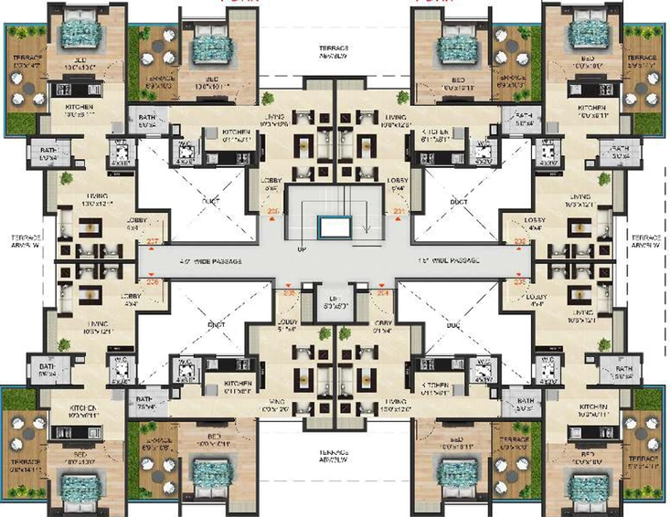 Floor Plan of Meghaswana Bhakti Divine in Talegaon, Pune - Image 282681