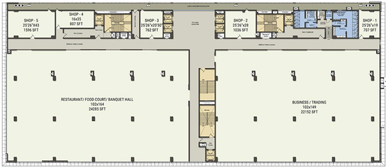 Floor Plan of Jains Balaji Big Town in Malkajgiri, Hyderabad - Image 285489