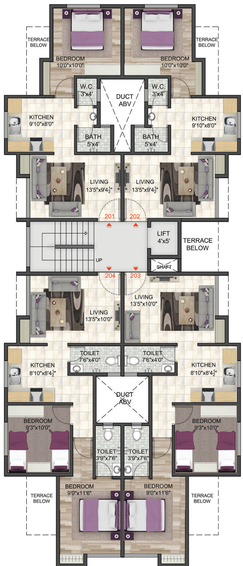 Floor Plan of Meghaswana Bhakti Anandi in Talegaon Dabhade, Pune - Image 282878