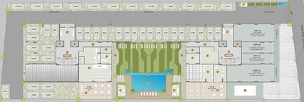 Master Plan of Courtyard Tiara in Bhayli, Vadodara - Image 230886