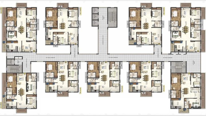 Floor Plan of Jain Sri Ram Garden in Kompally, Hyderabad - Image 229038