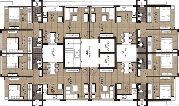 Floor Plan of Prabhat Urbane in Vile Parle East, Mumbai - Image 295322