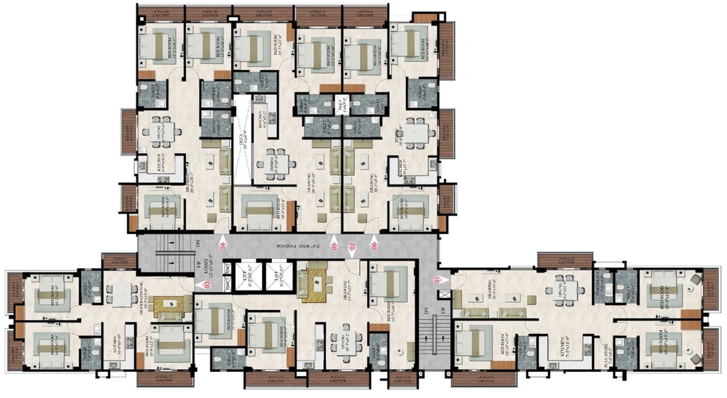 Floor Plan of Sanrachna Krishna Jyoti Heritage in Nehru Nagar, Patna - Image 226135