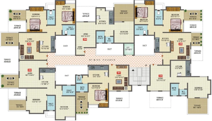 Floor Plan of Vastu Raj Residency in Talegaon, Pune - Image 120271