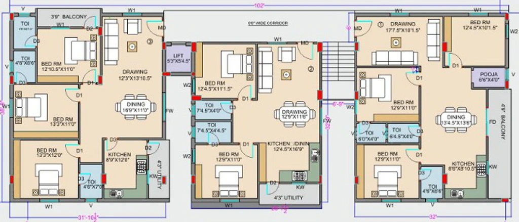Floor Plan of Avantika Godavari Block 1 in Gopanpally, Hyderabad - Image 272098