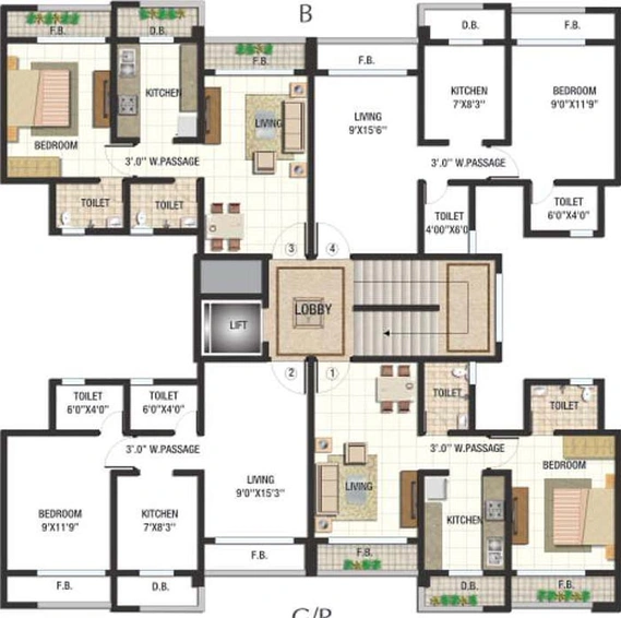 Floor Plan of Anchor Park in Nalasopara East, Palghar - Image 250904