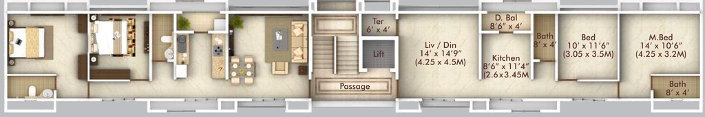 Floor Plan of Shagun Comfort Zone Nest in Balewadi, Pune - Image 346956