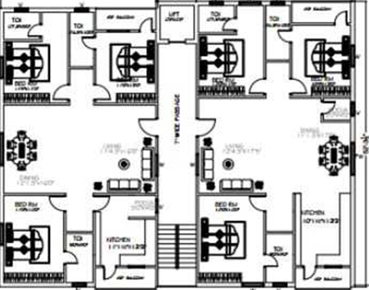 Floor Plan of Avantika Dhruva in Kondapur, Hyderabad - Image 227574