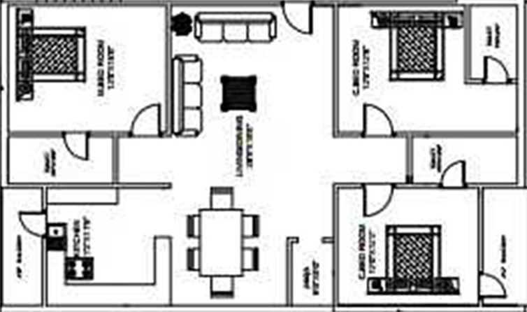 3 BHK Flat in Avantika Meghana in Miyapur, Hyderabad - Image 834463