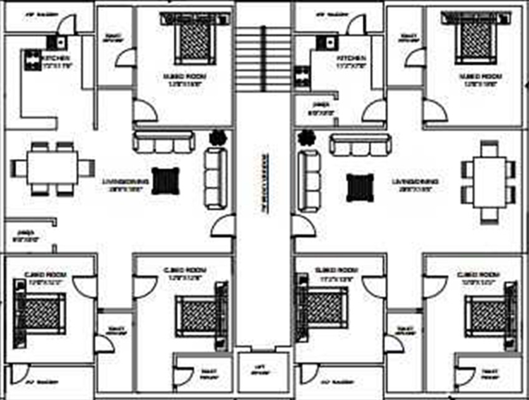 Floor Plan of Avantika Meghana in Miyapur, Hyderabad - Image 227173