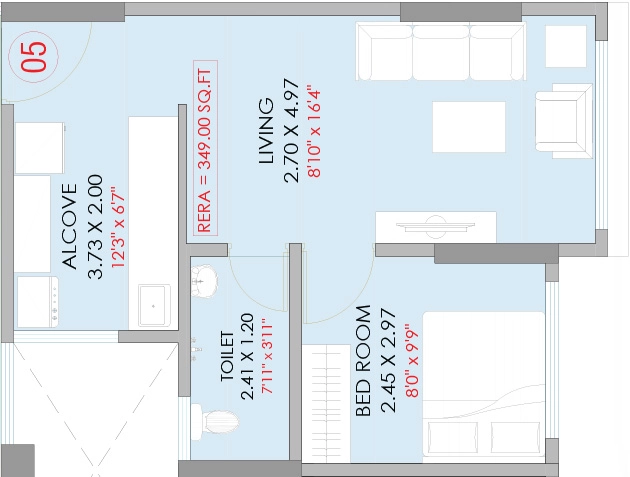 1 BHK Flat in Shraddha Palladium in Vikhroli East, Mumbai - Image 885960