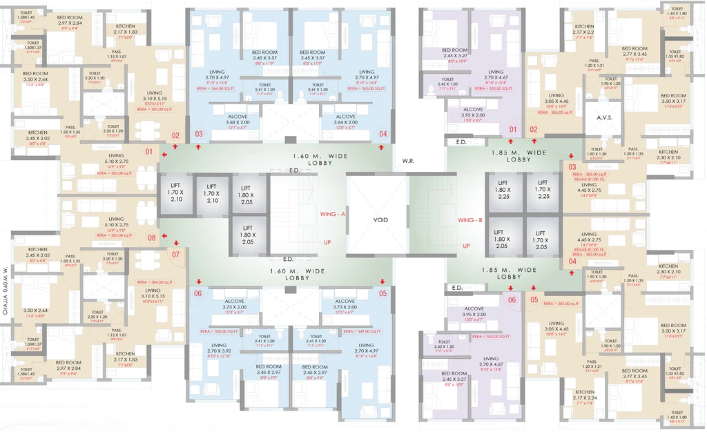 Floor Plan of Shraddha Palladium in Vikhroli East, Mumbai - Image 344477