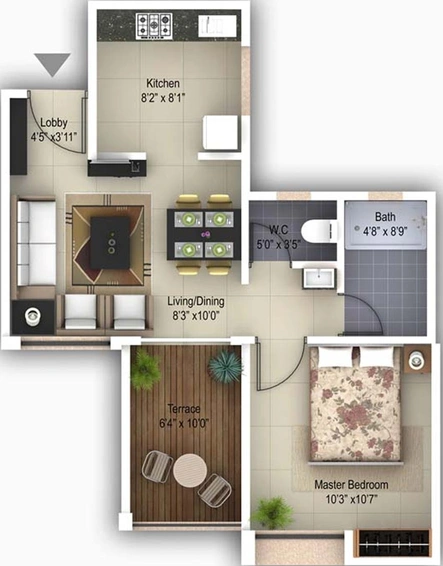 1 BHK Flat in Vilas Palash Boulevard in Pirangut, Pune - Image 773679