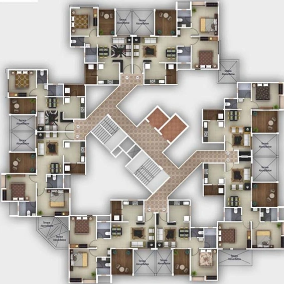 Floor Plan of Vilas Palash Boulevard in Pirangut, Pune - Image 120462