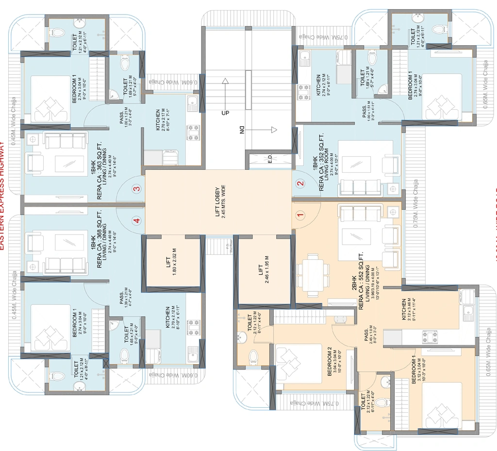 Floor Plan of Shraddha Prominent in Vikhroli East, Mumbai - Image 344496