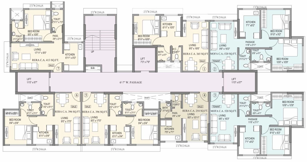 Floor Plan of Shraddha Polaris in Vikhroli East, Mumbai - Image 327555