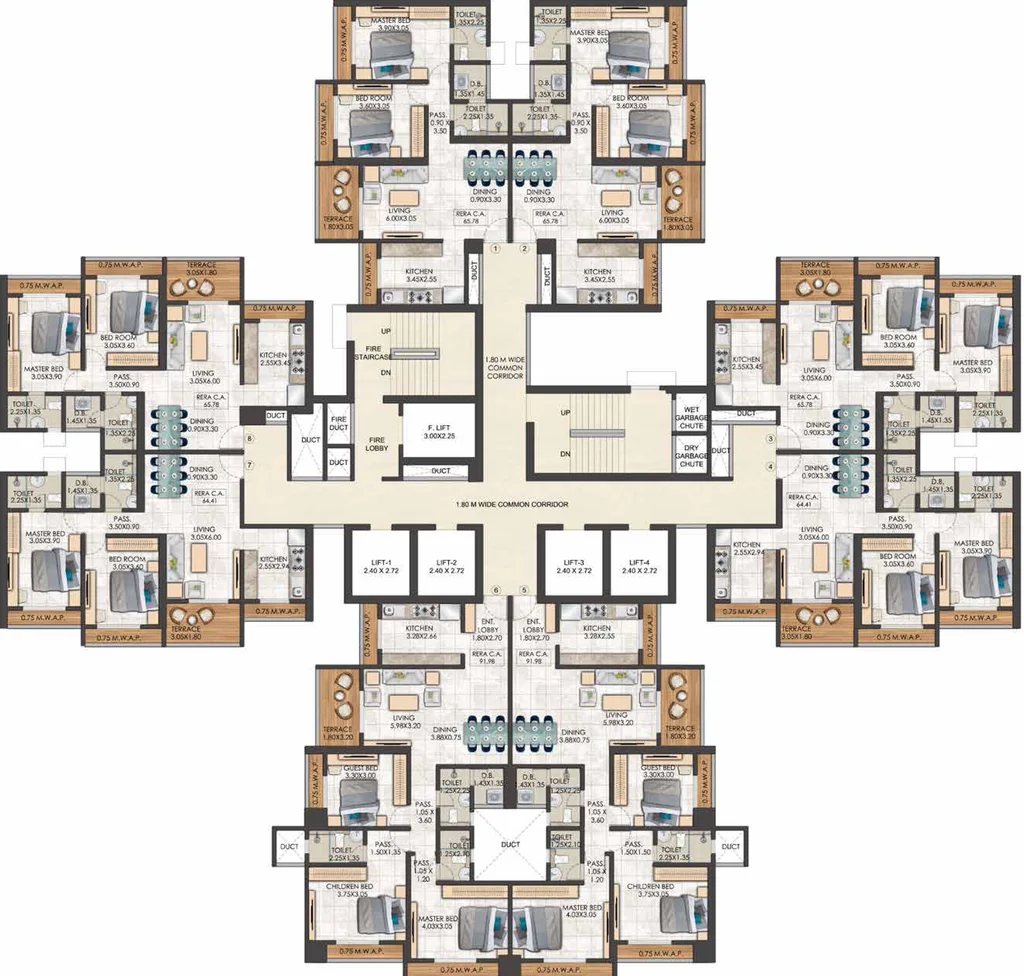 Floor Plan of Saideep Chavan Advaitam in Kalyan West, Thane - Image 125650