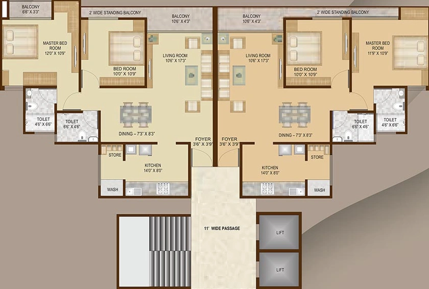 Floor Plan of Darshanam Elite in Pratham Upvan, Vadodara - Image 230468