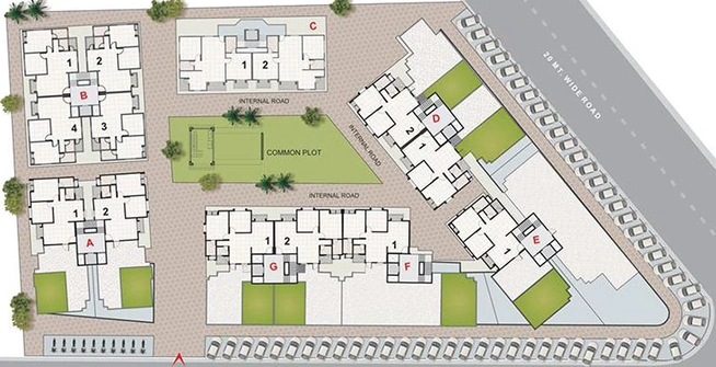 Master Plan of Darshanam Oasis in Kareli Baug, Vadodara - Image 230504