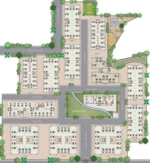 Master Plan of Darshanam Vertica in Kendranagar, Vadodara - Image 230535