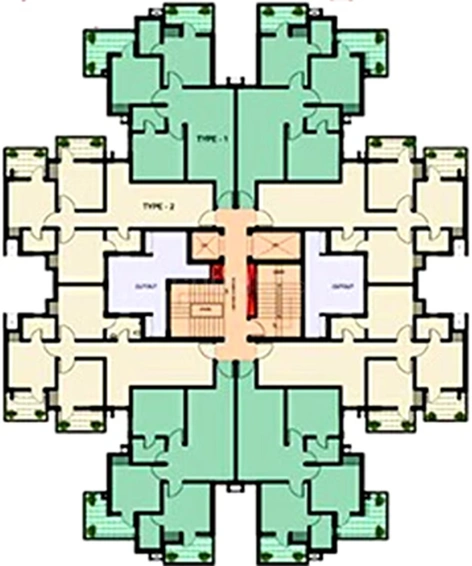 Floor Plan of Amolik Heights in Sector 88, Faridabad - Image 230982