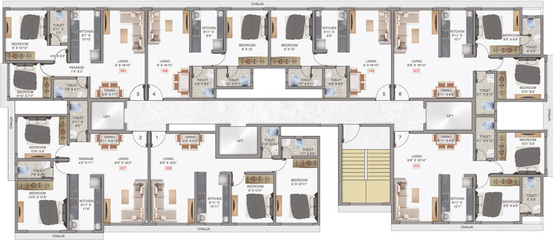 Floor Plan of Adityaraj Star in Ghatkopar East, Mumbai - Image 32675