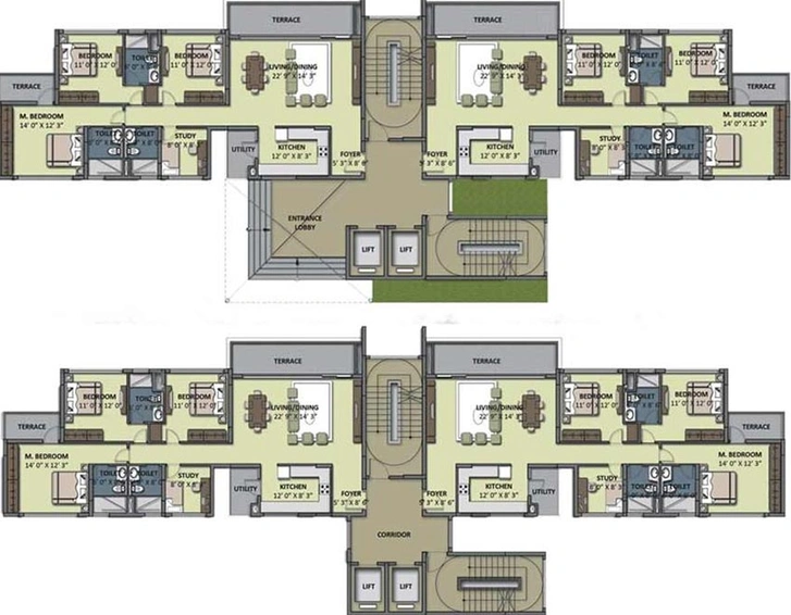 Floor Plan of Universal Aura in Sector 82, Gurgaon - Image 235206