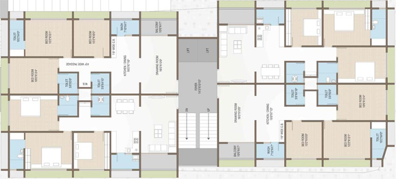 Floor Plan of RR Vihardham in Thaltej, Ahmedabad - Image 127446